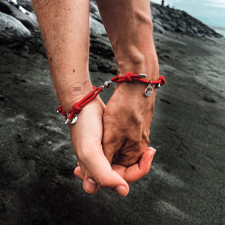Pulseiras Amor para sempre - Para casais - Com atração magnética para te conectar com seu amor - Promoção especial de dia dos namorados