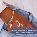 Pulseira Amor de Família Personalizável - Em Aço Inoxidável