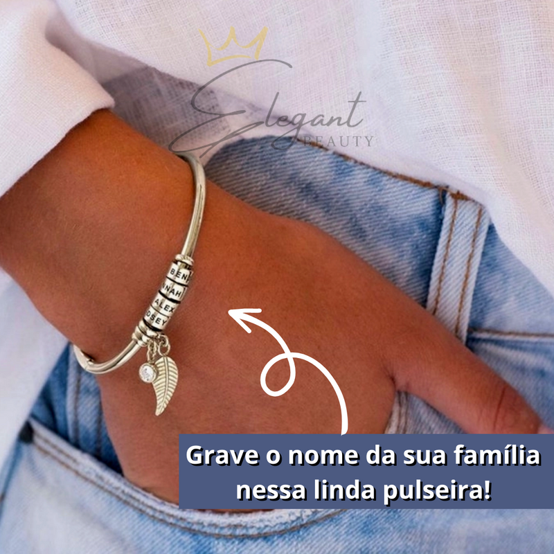 Pulseira Amor de Família Personalizável - Em Aço Inoxidável