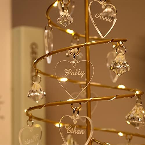 Árvore de Natal de Cristal Personalizada com Led Família Amada - Só Hoje com 45% OFF e Frete Grátis