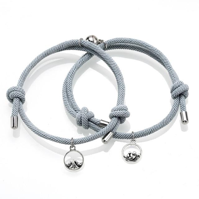 Pulseiras Amor para sempre - Para casais - Com atração magnética para te conectar com seu amor - Promoção especial de dia dos namorados